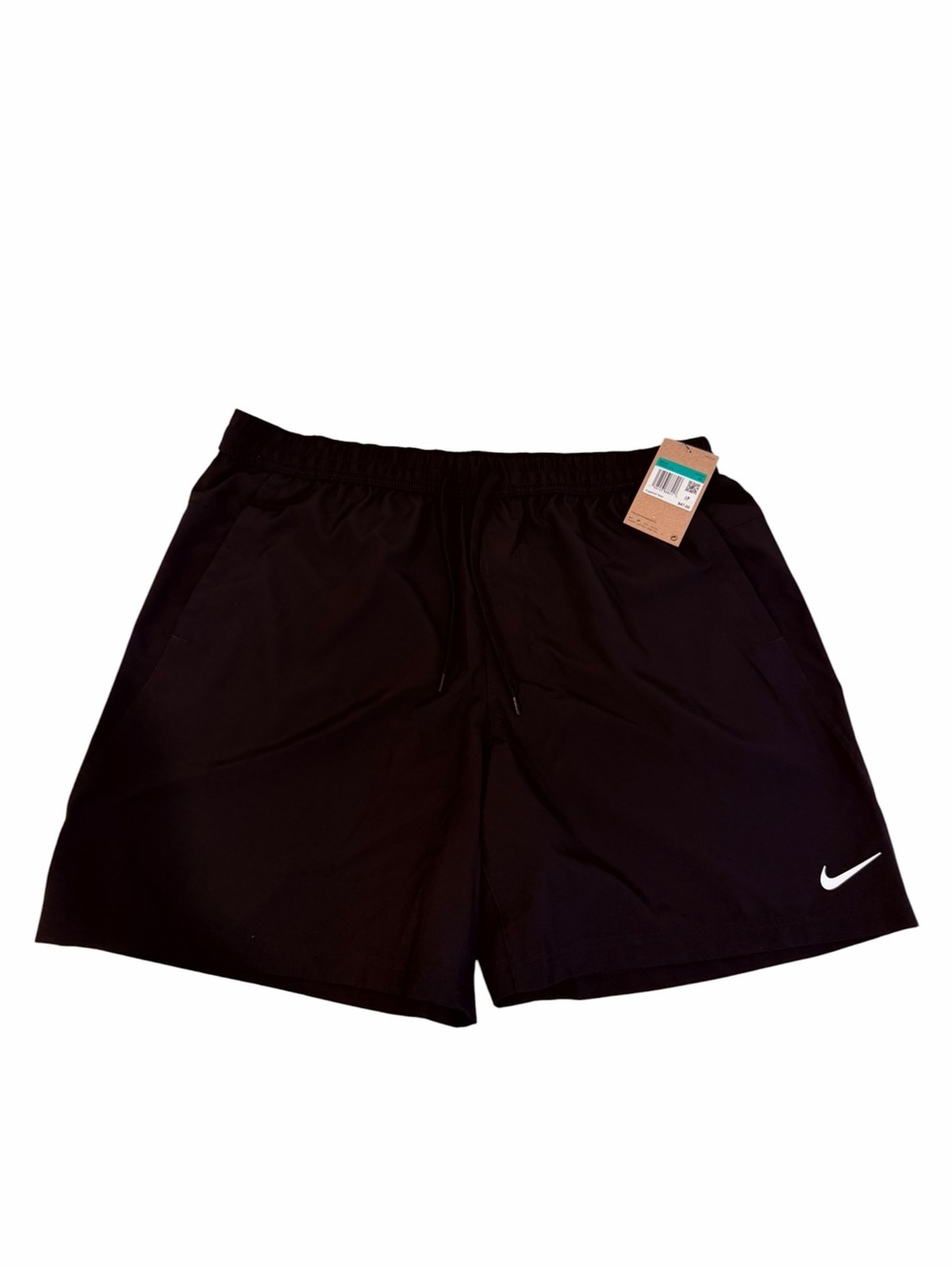 Nike Men’s Black Athletic Shorts with White Swoosh - Picture 2 of 5